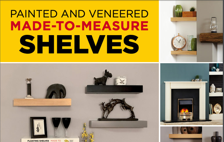 Painted and veneered made-to-measure shelves brochure preview
